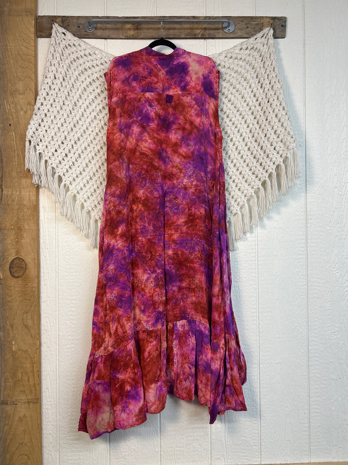 Crepe Sari Summer Dahlia Duster 0726 197