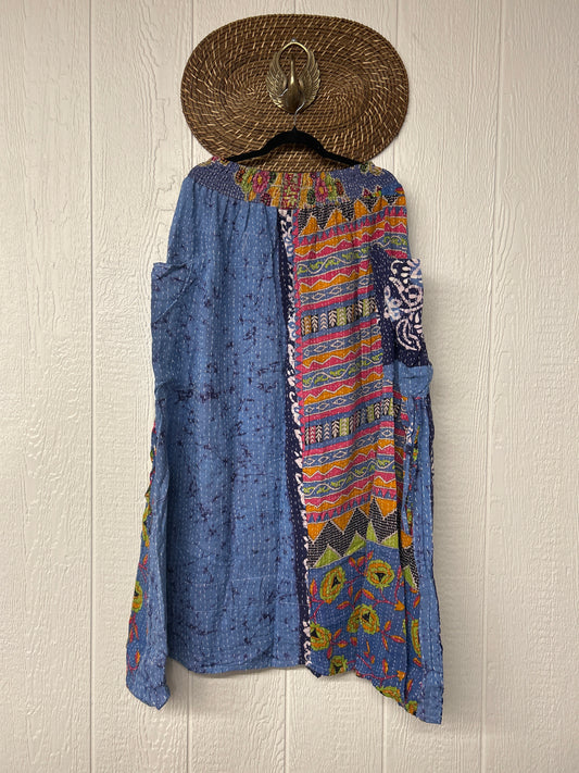 Pareo Kantha Butterfly Cargo Skirt 0426 138