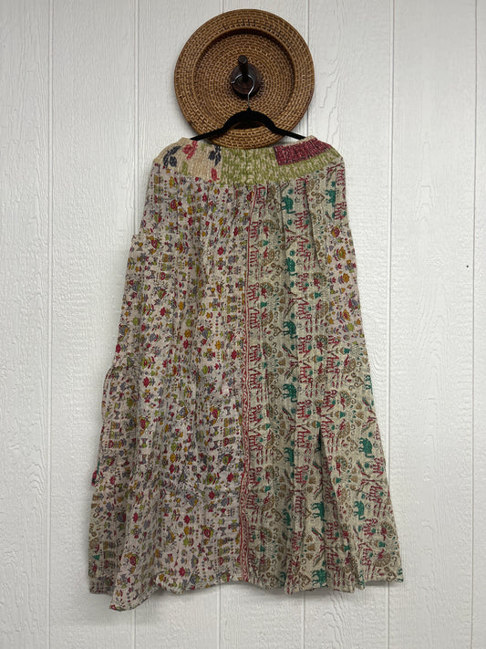 Pareo Kantha Butterfly Cargo Skirt 0426 179