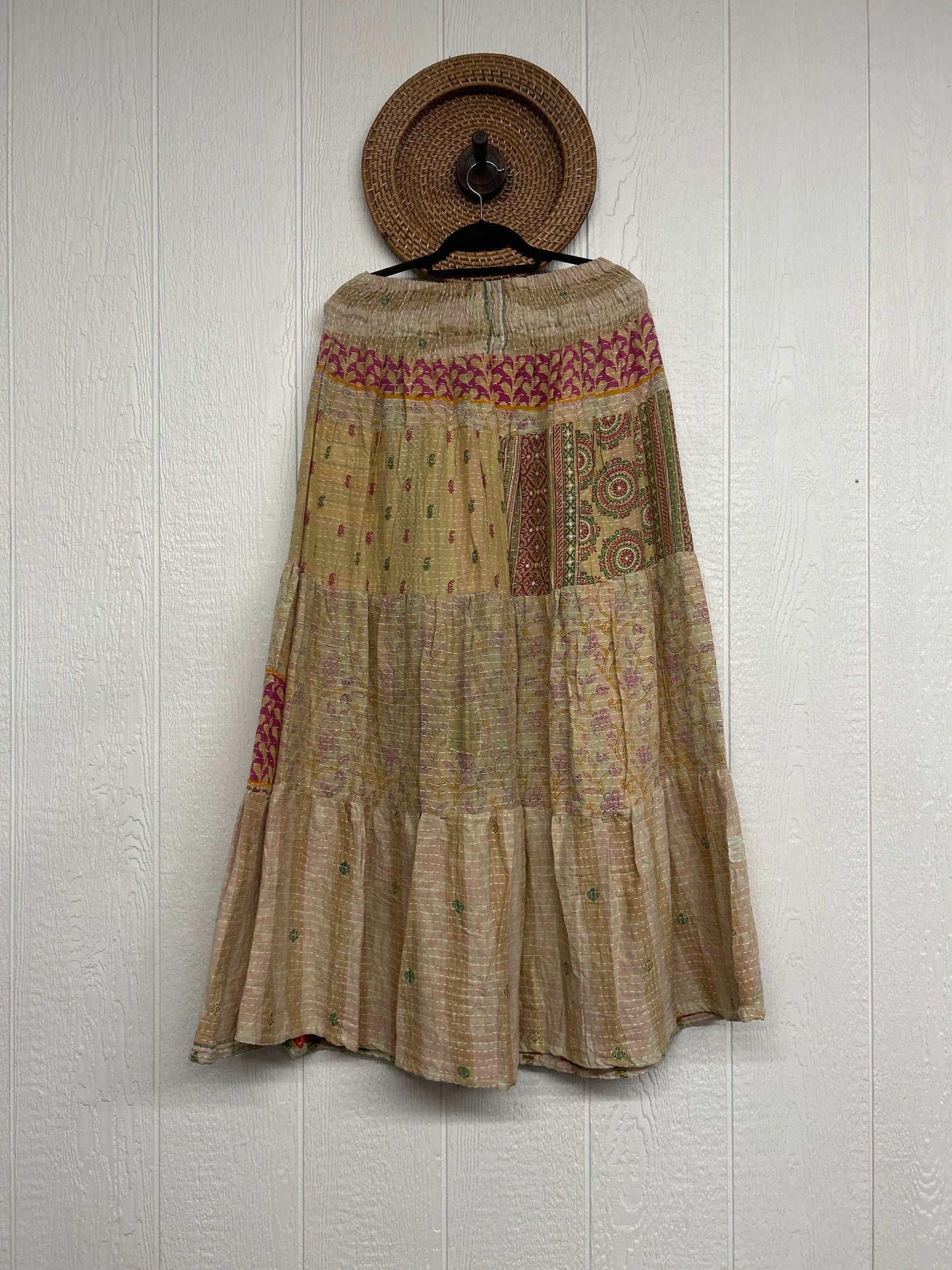 Pareo Kantha Lotus Maxi Skirt 0826 091