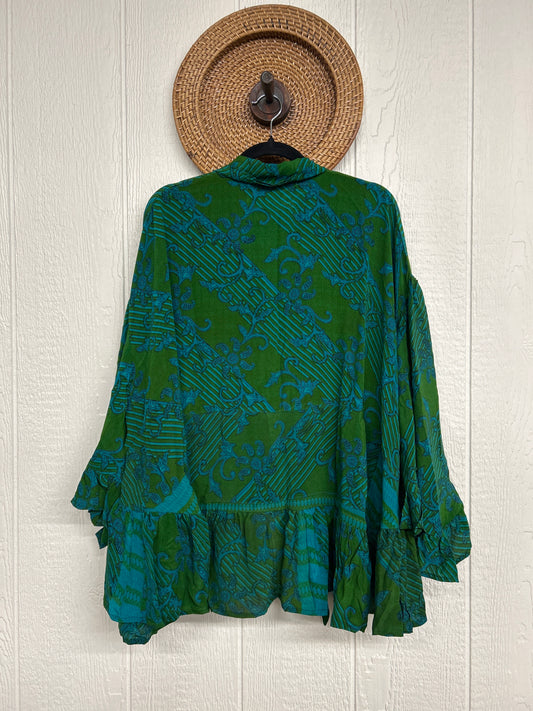 Crepe Sari Wild Rose Top 1225 035