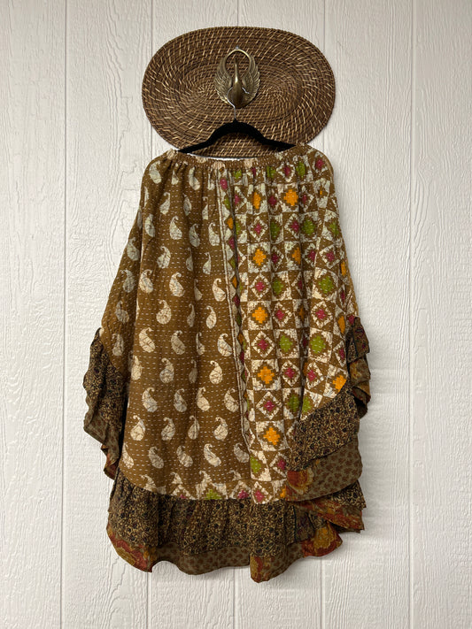 Pareo Kantha Wild Rose Skirt 0426 064