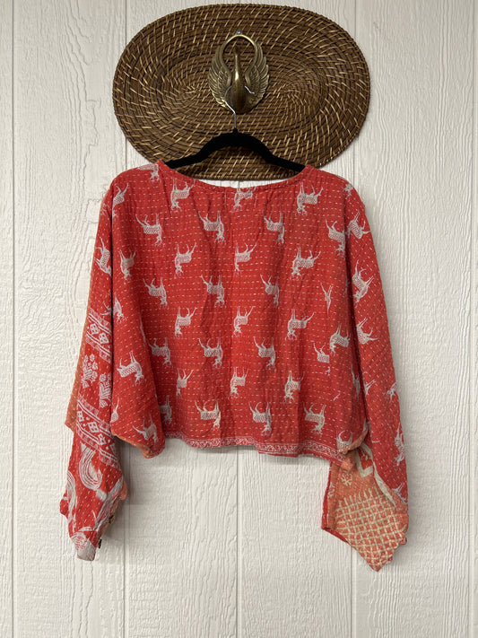 Pareo Kantha In Bloom Cropped Pullover 0326 223