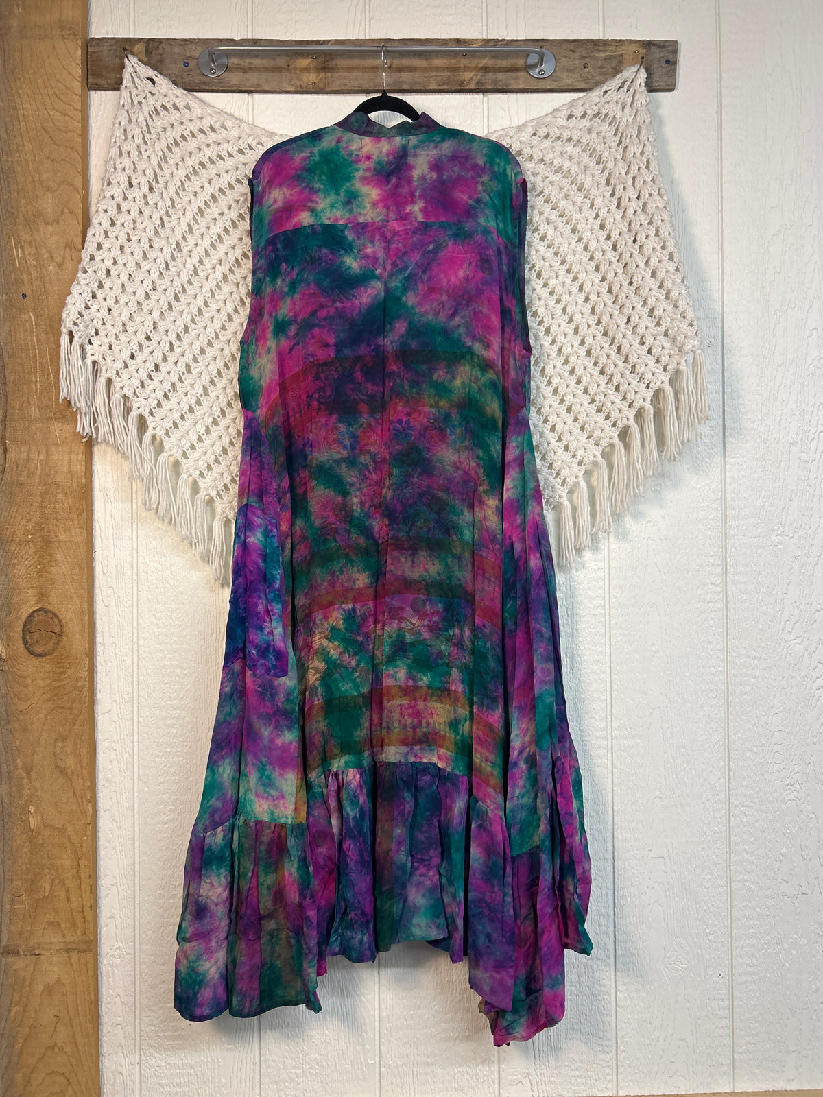 Crepe Sari Summer Dahlia Duster 0726 198