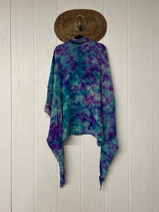 Crepe Sari Summer Nirvana Button Down 0626 061