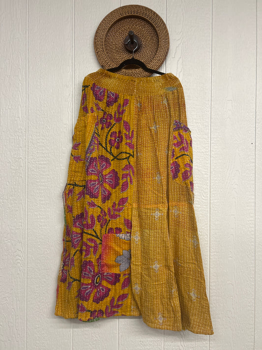 Pareo Kantha Butterfly Cargo Skirt 0426 224