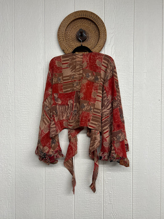 Crepe Sari Zeppelin Crop Shrug 0426 165