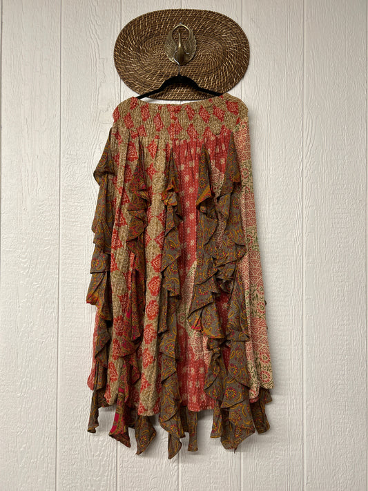 Pareo Kantha Willow Maxi Skirt 0826 126