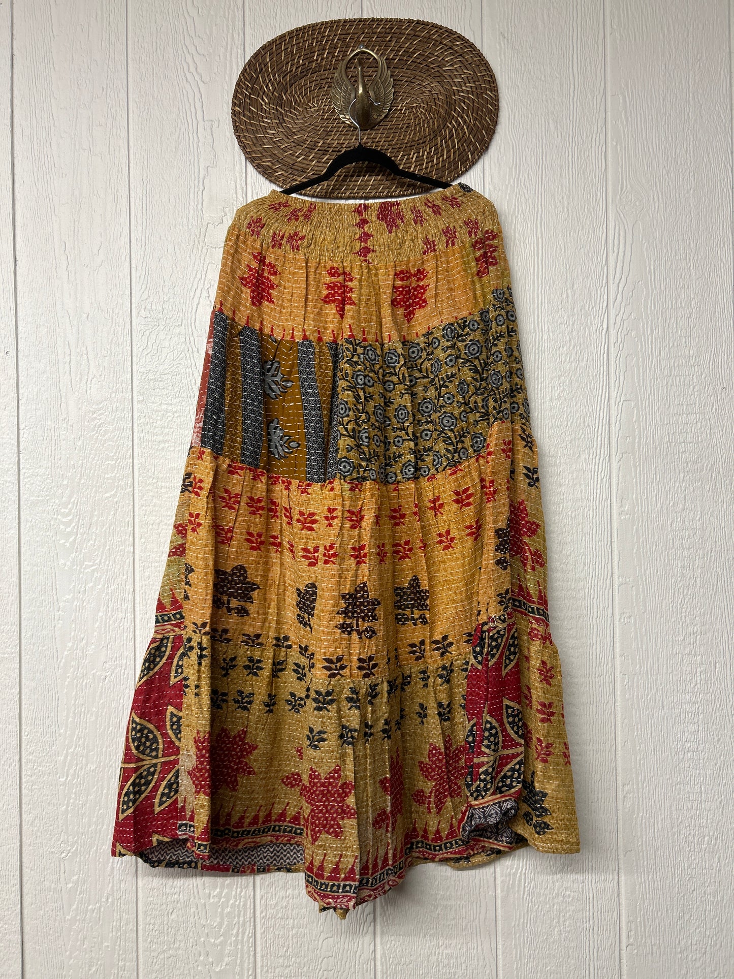 Pareo Kantha Lotus Maxi Skirt 0826 168