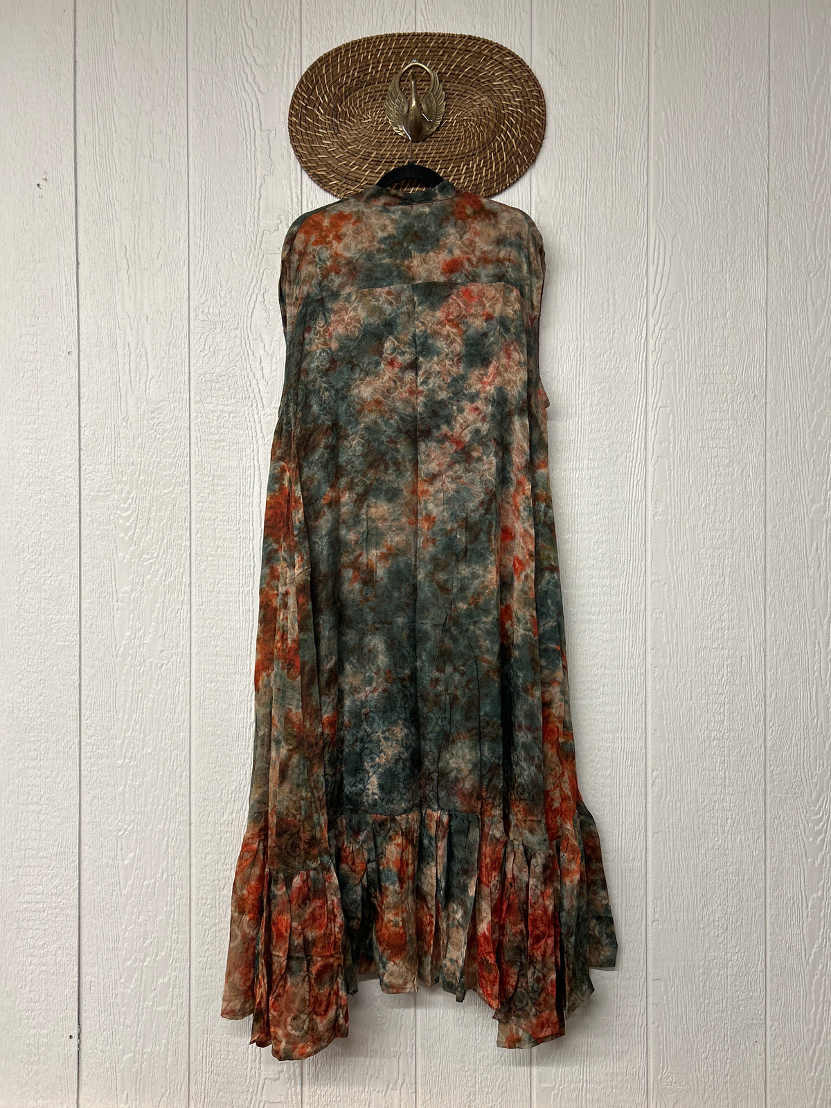 Crepe Sari Summer Dahlia Duster 0726 054