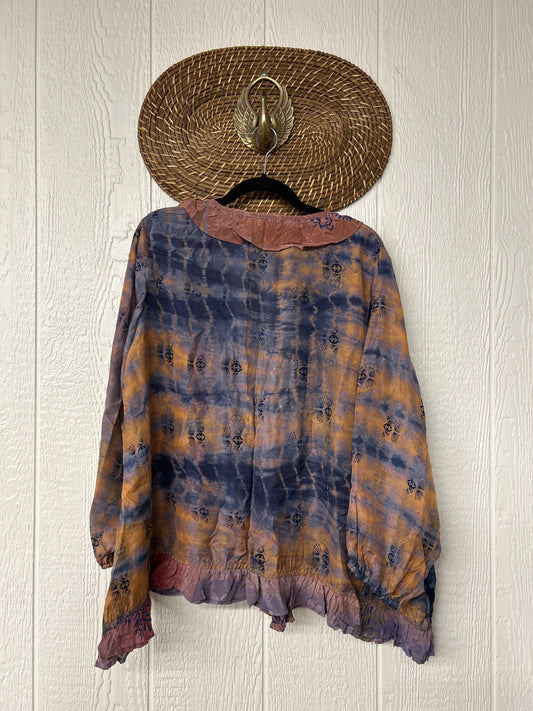 Crepe Sari Ruffle Daisy Blouse 0226 068