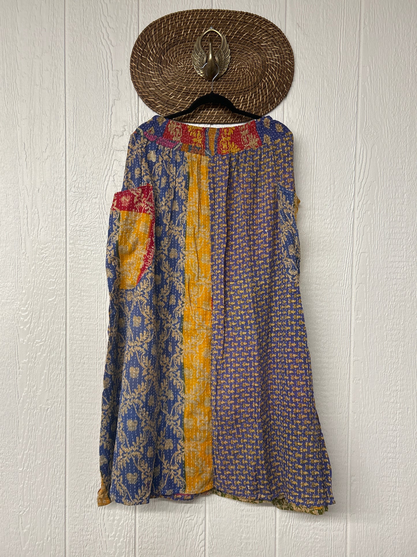 Pareo Kantha Butterfly Cargo Skirt 0426 033