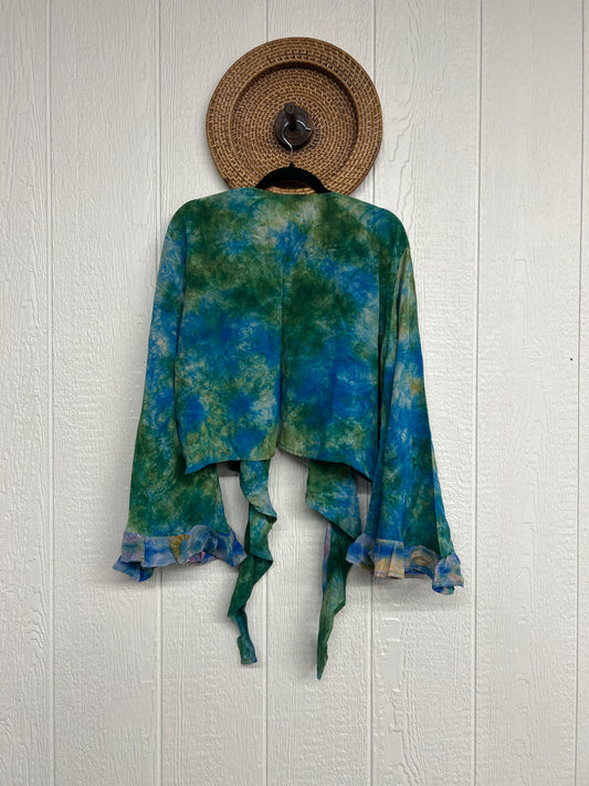Crepe Sari Zeppelin Crop Shrug 0426 153