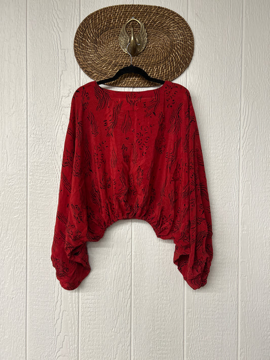 Crepe Sari Luna Crop Top 0126 172