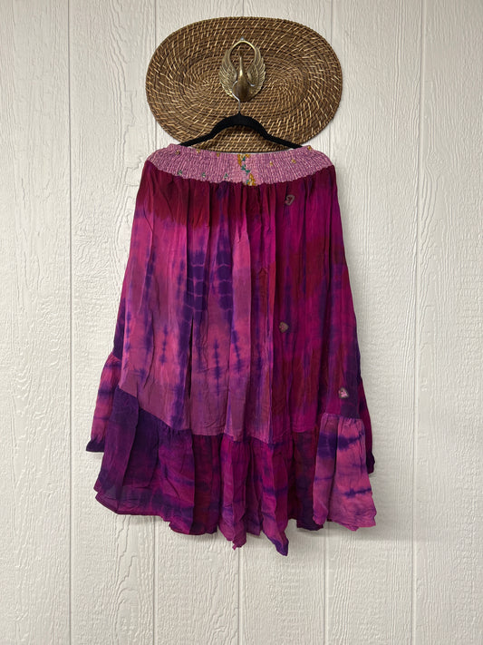 Crepe Sari Dahlia Skirt 1026 089