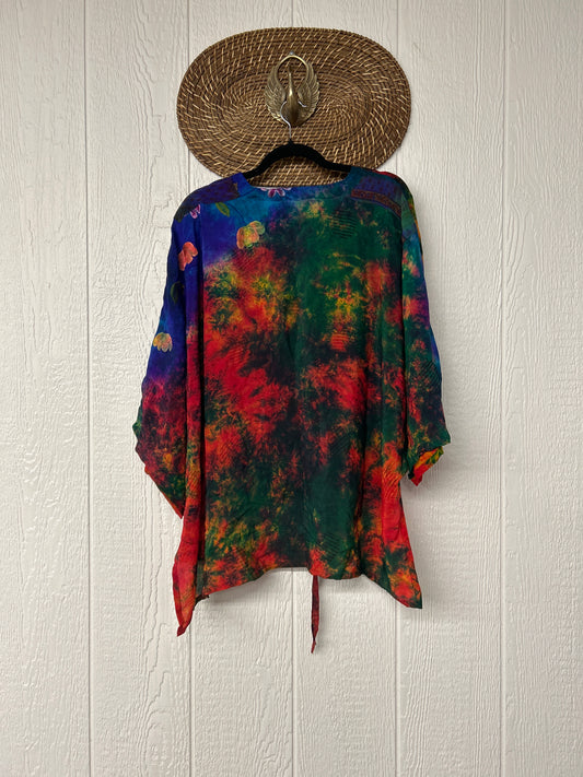 Crepe Sari Hi Lo Butterfly Top 0726 142