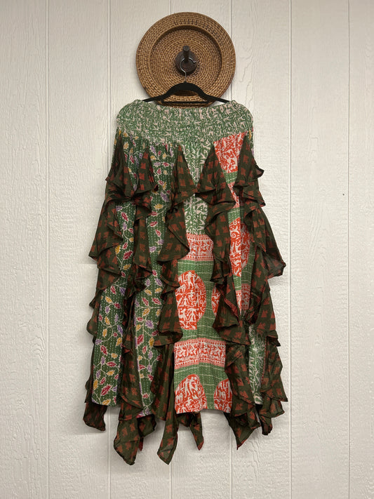 Pareo Kantha Willow Maxi Skirt 0826 070