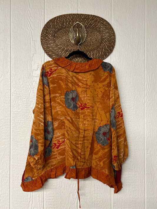 Crepe Sari Ruffle Daisy Blouse 0226 045