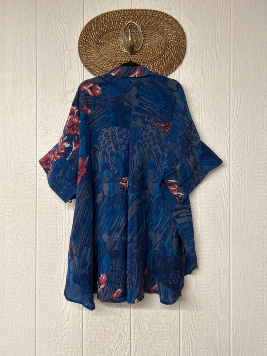 Crepe Sari Free To Be Button Down 0626 034