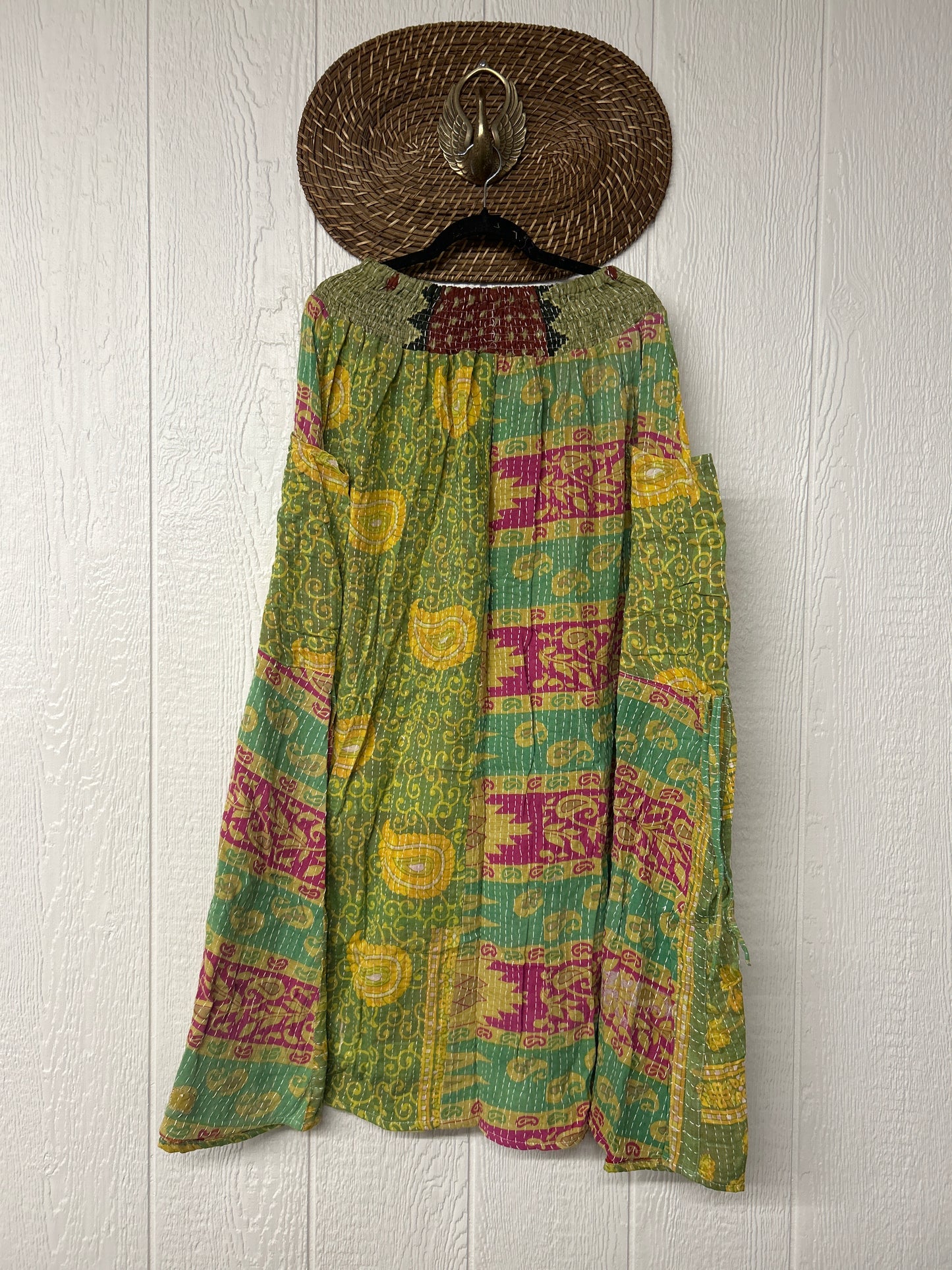 Pareo Kantha Butterfly Cargo Skirt 0426 027