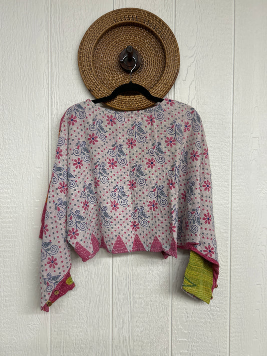 Pareo Kantha In Bloom Cropped Pullover 0326 063