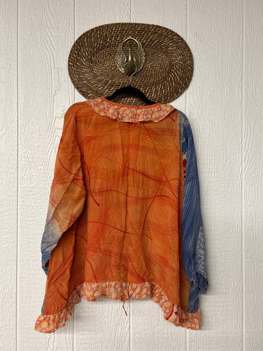 Crepe Sari Ruffle Daisy Blouse 0226 064