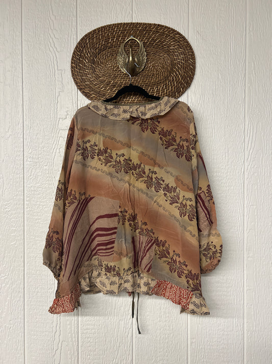 Crepe Sari Ruffle Daisy Blouse 0226 203