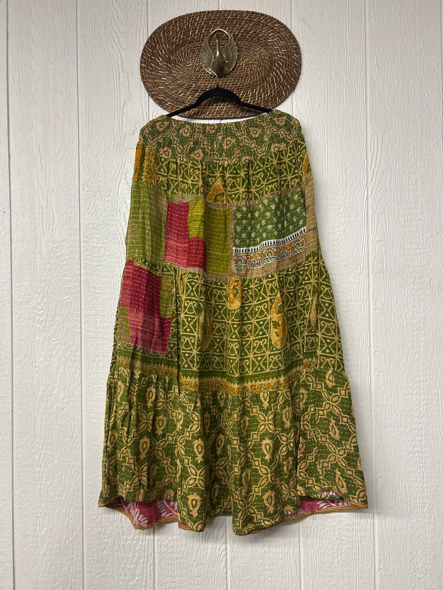 Pareo Kantha Lotus Maxi Skirt 0826 132
