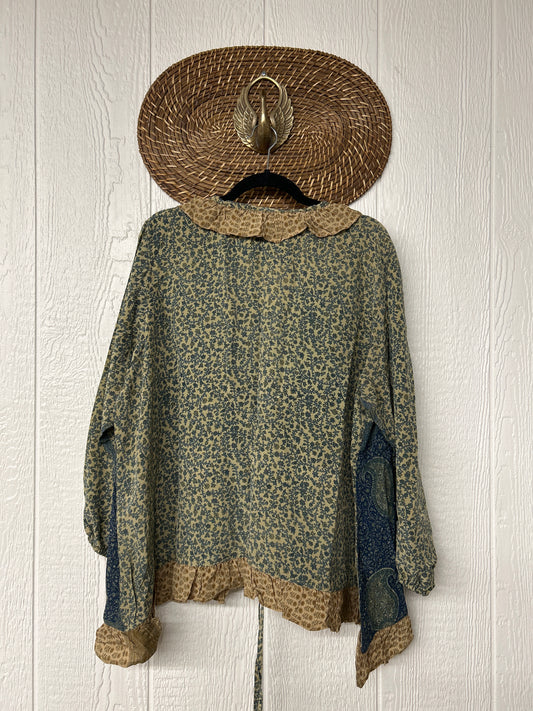 Crepe Sari Ruffle Daisy Blouse 0226 082