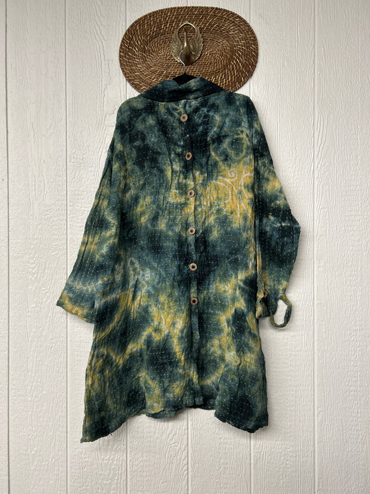 Aura Edit Koverlet Button Down Trench Coat 1026 024