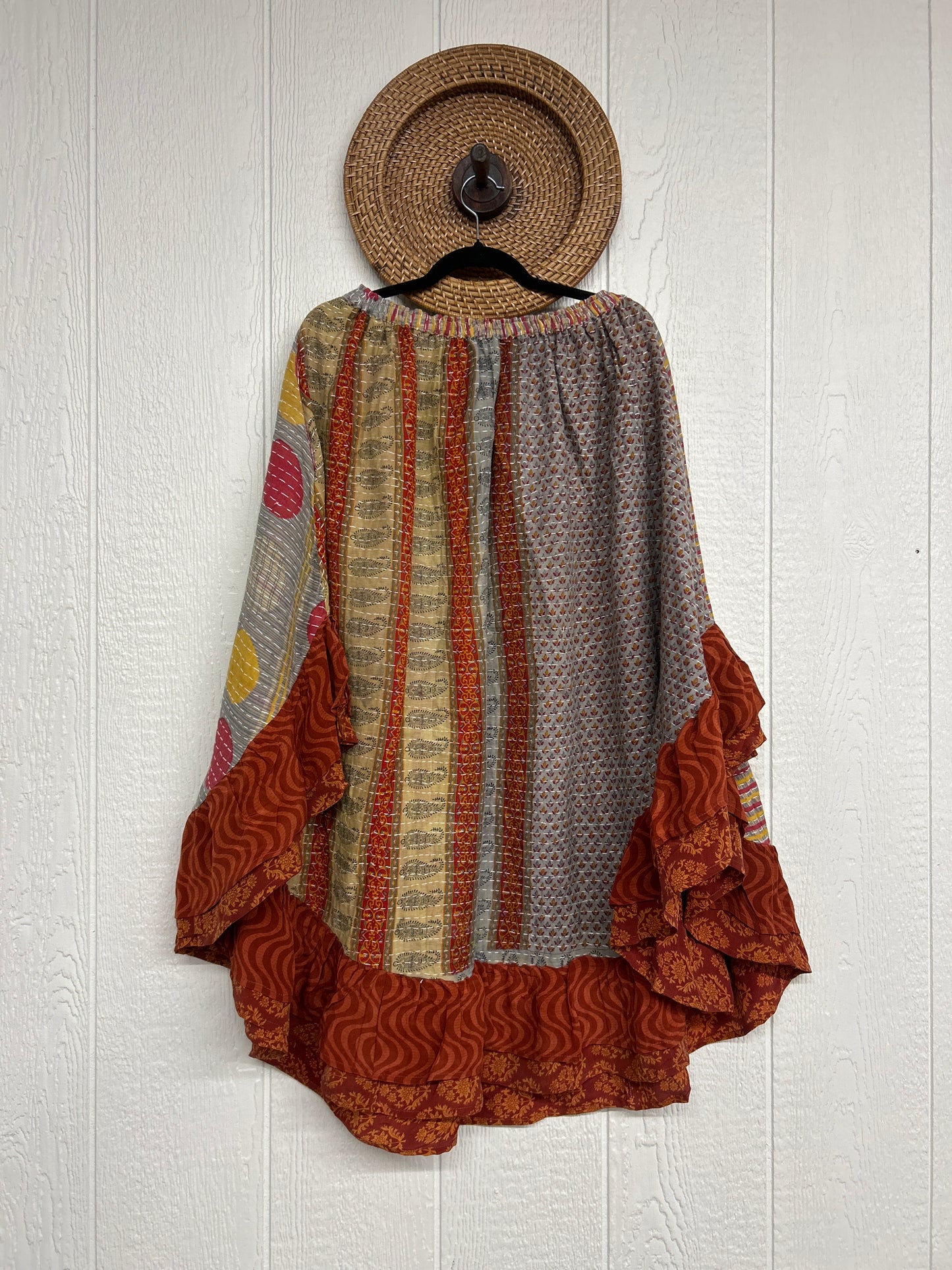 Pareo Kantha Wild Rose Skirt 0426 251
