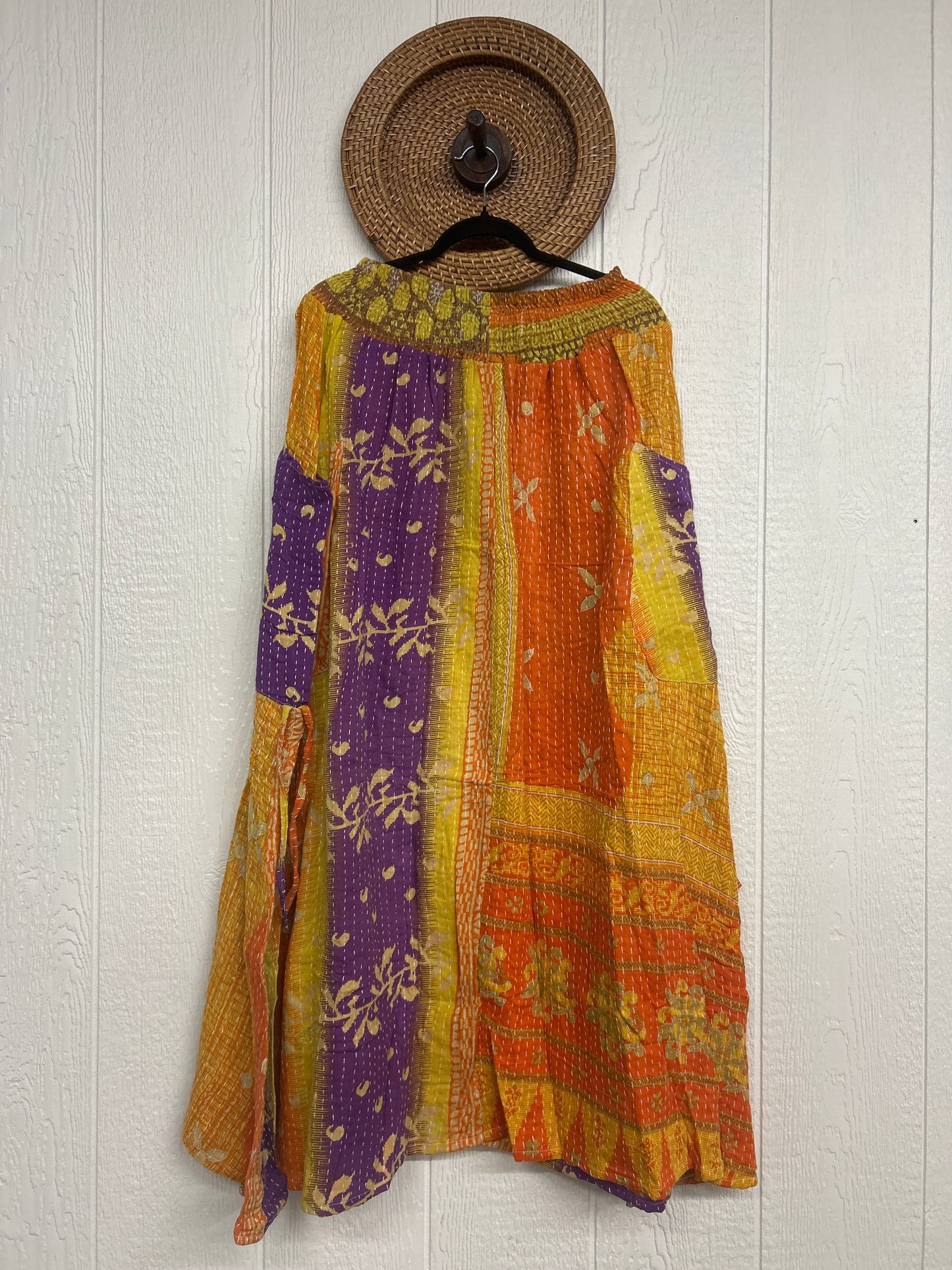 Pareo Kantha Butterfly Cargo Skirt 0426 248