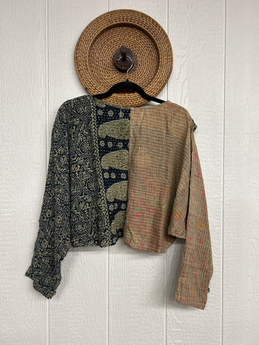 Pareo Kantha In Bloom Cropped Pullover 0326 019