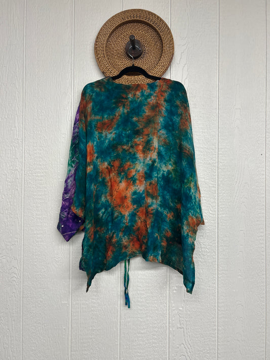 Crepe Sari Hi Lo Butterfly Top 0726 011