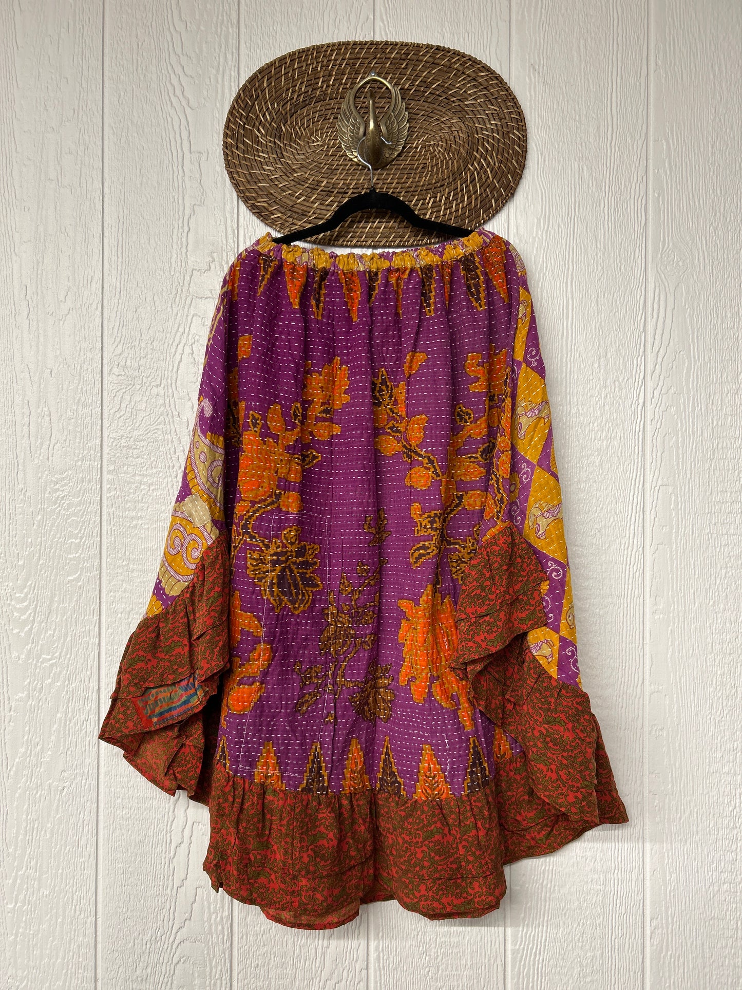 Pareo Kantha Wild Rose Skirt 0426 074