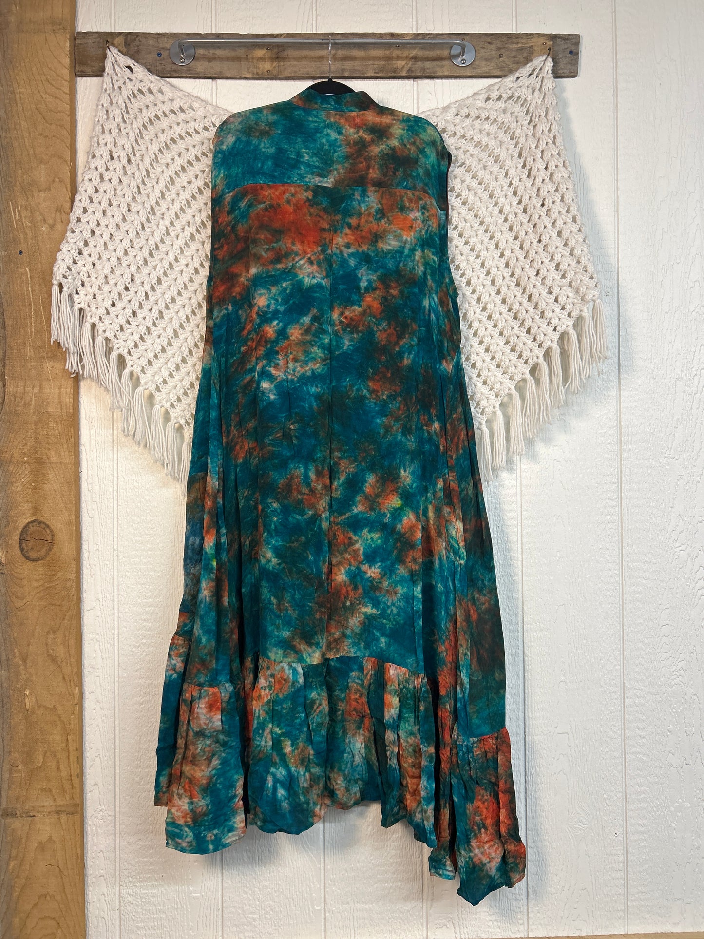 Crepe Sari Summer Dahlia Duster 0726 169