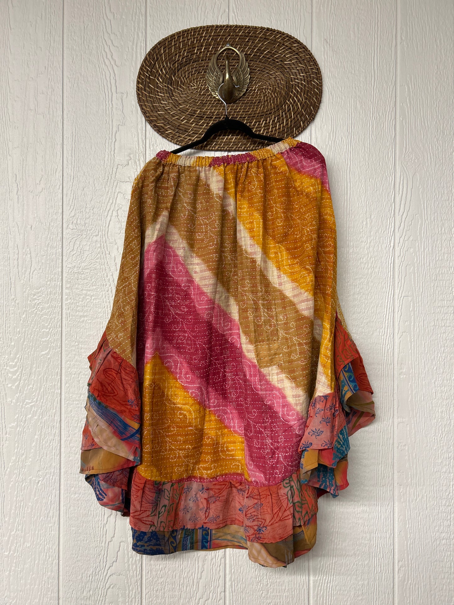 Pareo Kantha Wild Rose Skirt 0426 067
