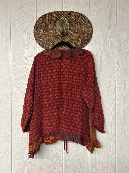 Crepe Sari Ruffle Daisy Blouse 0226 210