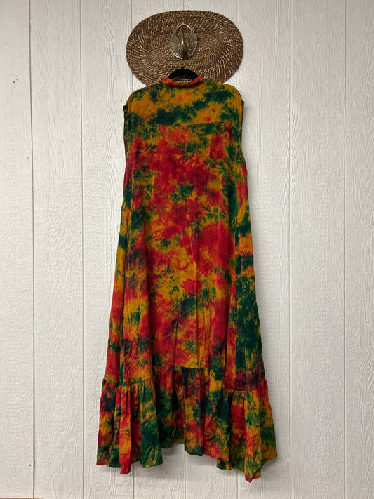 Crepe Sari Summer Dahlia Duster 0726 110