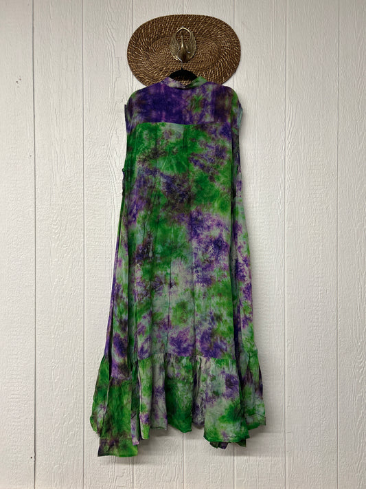 Crepe Sari Summer Dahlia Duster 0726 040