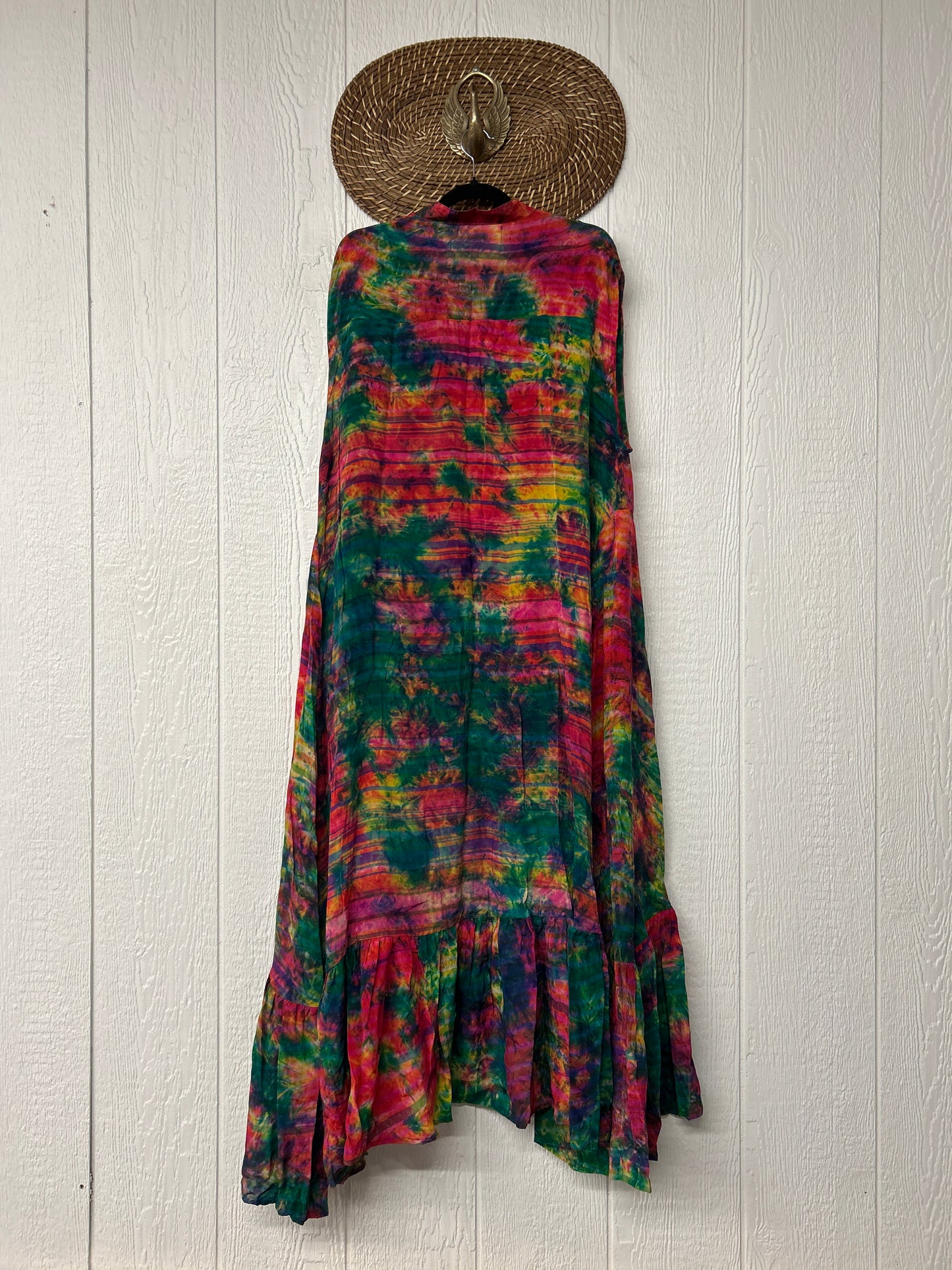 Crepe Sari Summer Dahlia Duster 0726 001