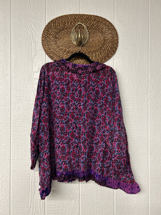 Crepe Sari Ruffle Daisy Blouse 0226 044