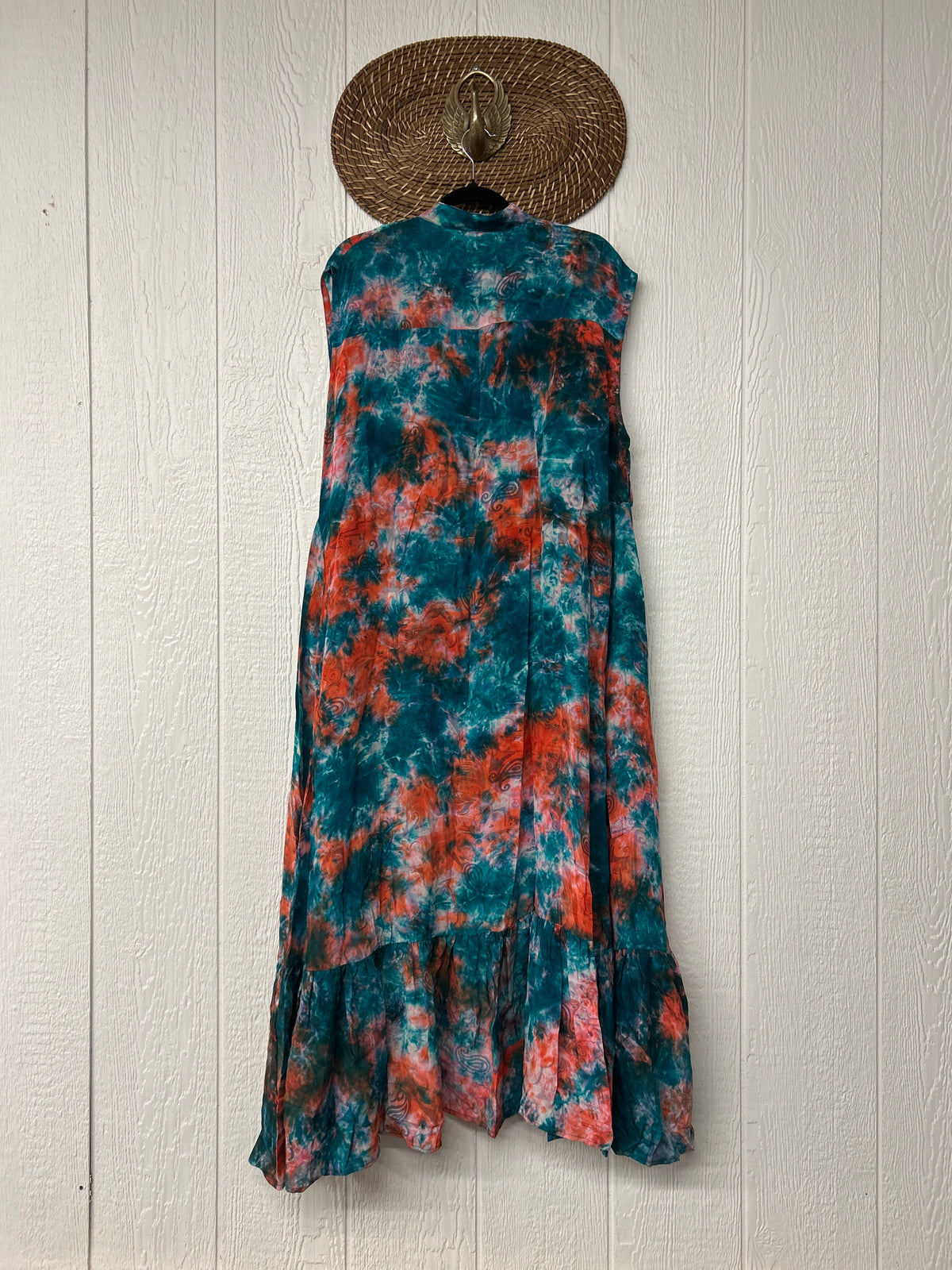 Crepe Sari Summer Dahlia Duster 0726 067