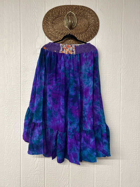 Crepe Sari Dahlia Skirt 1026 008