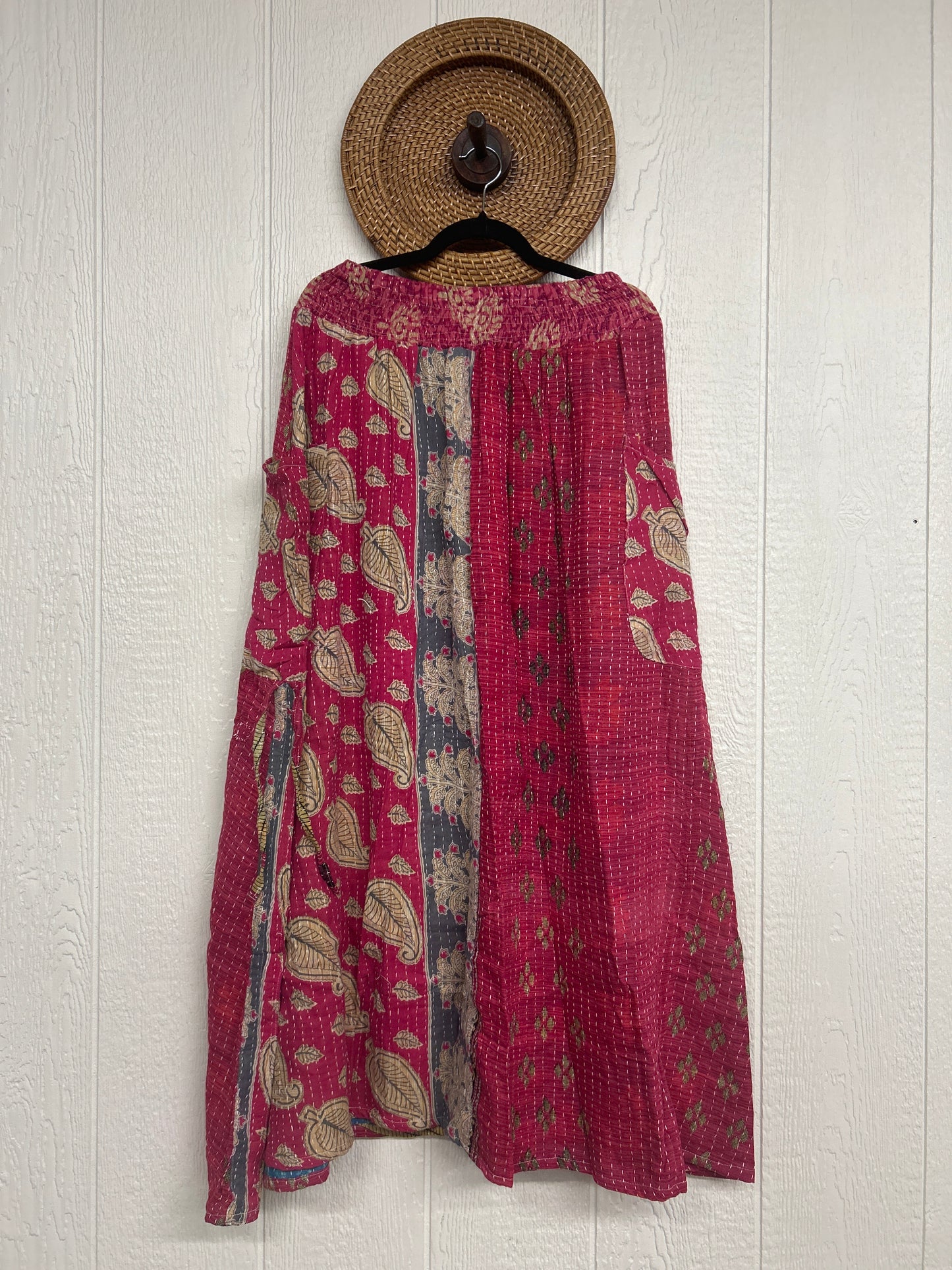 Pareo Kantha Butterfly Cargo Skirt 0426 225
