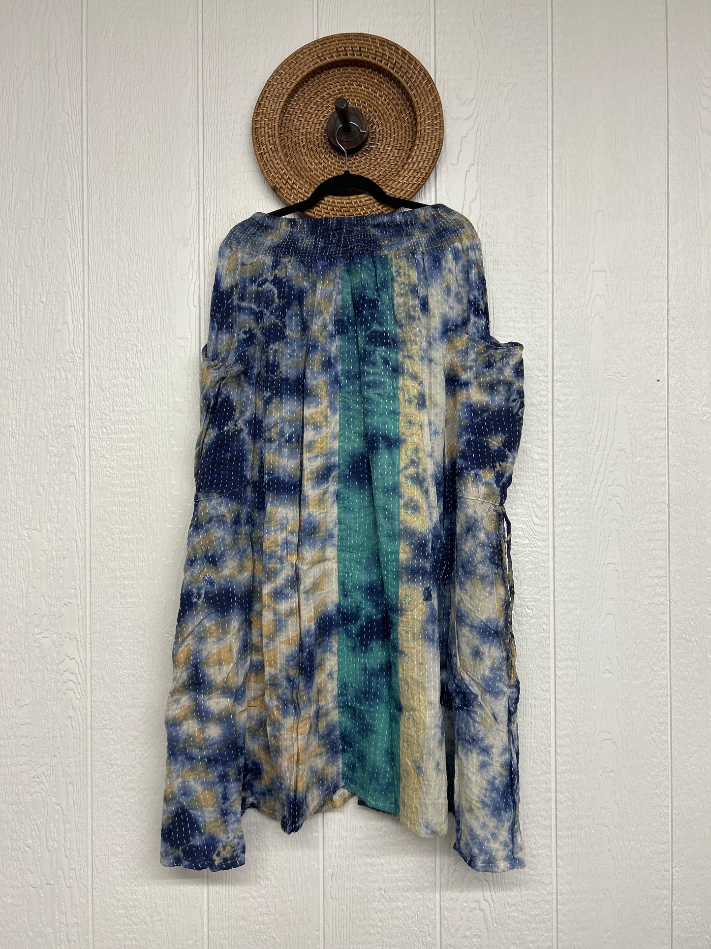 Aura Edit Pareo Kantha Butterfly Cargo Skirt 0726 015