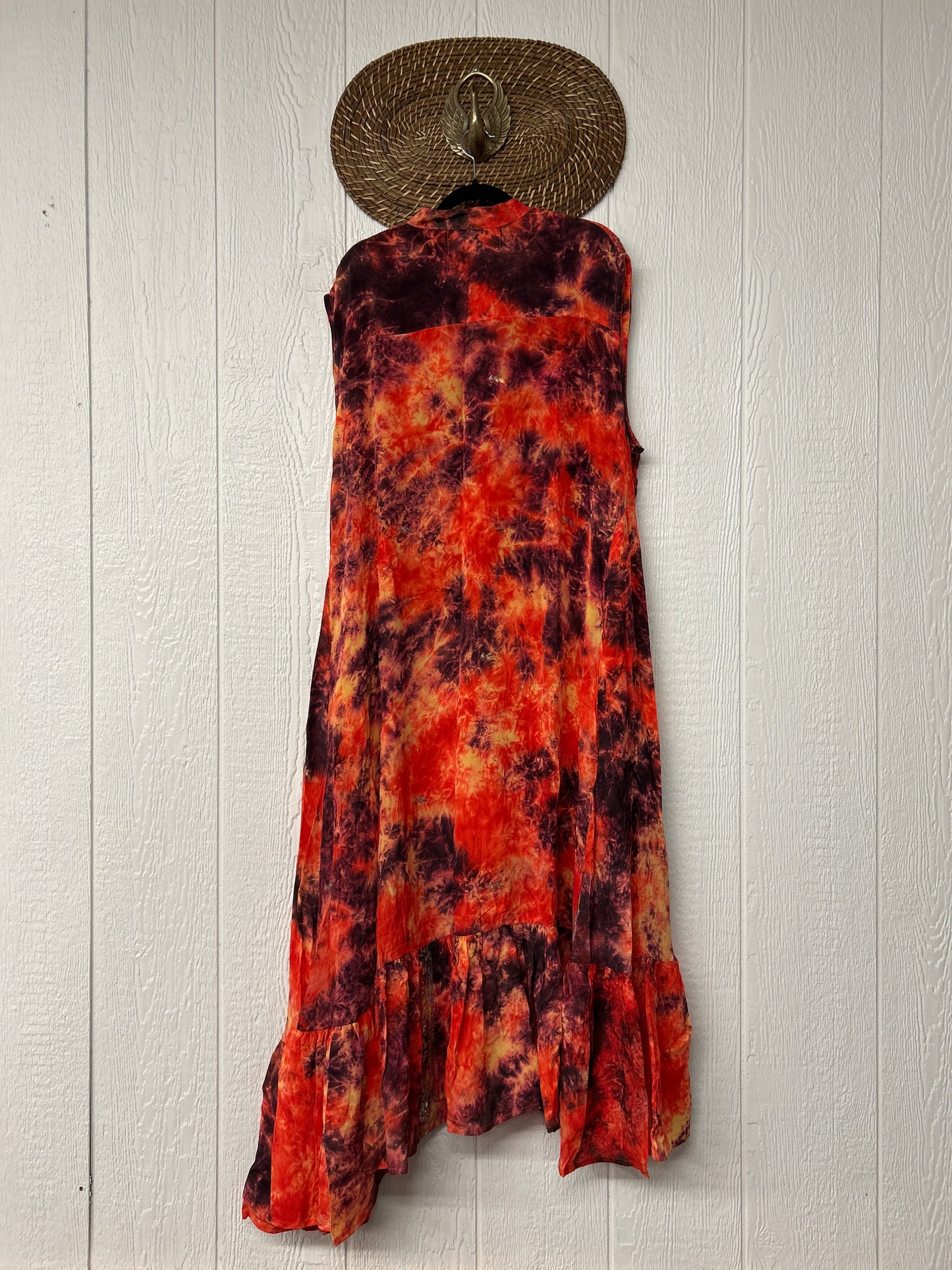 Crepe Sari Summer Dahlia Duster 0726 063