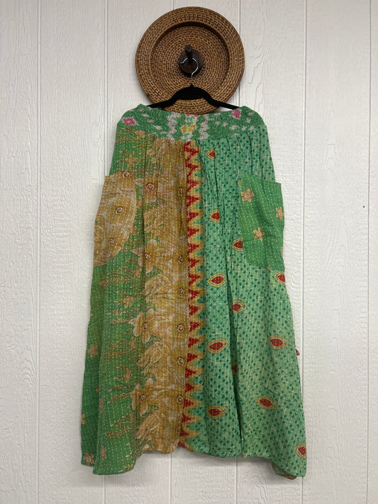 Pareo Kantha Butterfly Cargo Skirt 0426 172