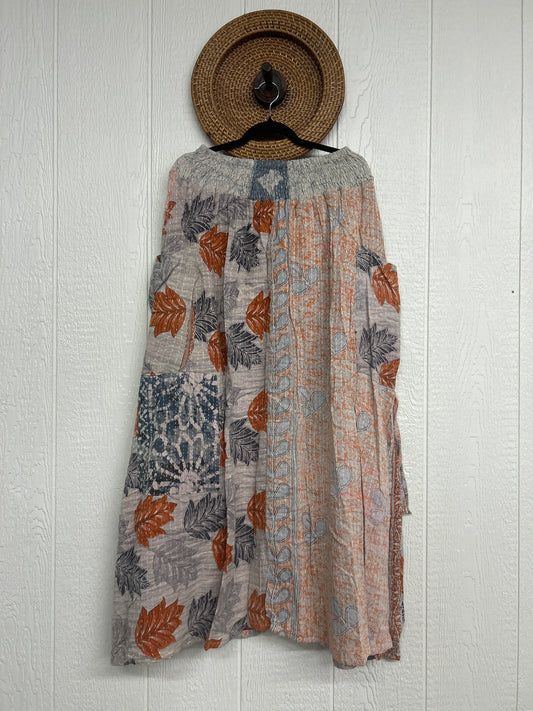 Pareo Kantha Butterfly Cargo Skirt 0426 266
