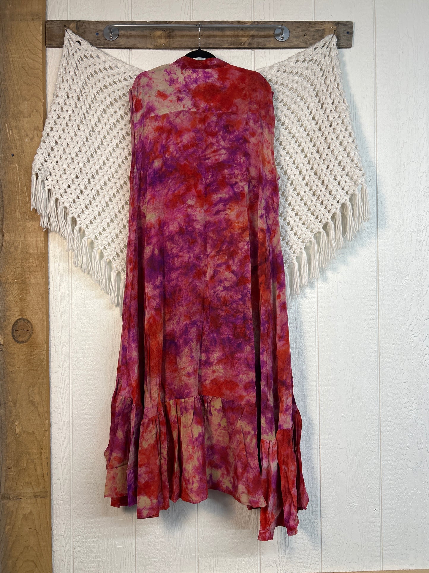 Crepe Sari Summer Dahlia Duster 0726 159